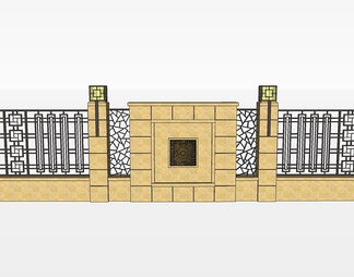 围墙su免费模型下载(1)