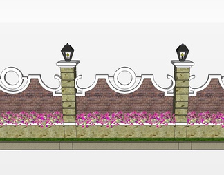 围墙su免费模型下载(1)