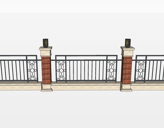 围墙su免费模型下载(1)