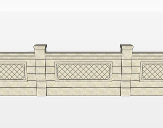 围墙su免费模型下载(1)