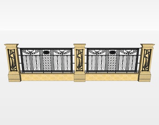 围墙su免费模型下载(1)