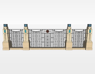 围墙su免费模型下载(1)