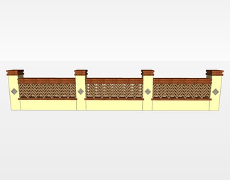 围墙su免费模型下载(1)