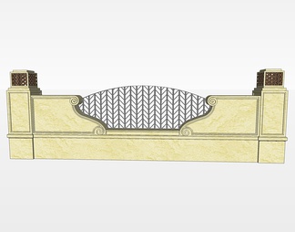 围墙su免费模型下载(1)