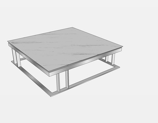 大理石茶几su免费模型下载(1)