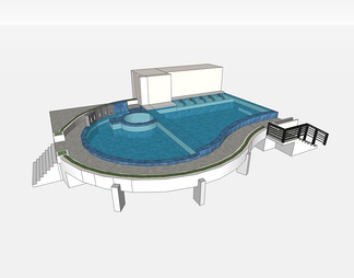 游泳池su免费模型下载(1)