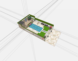 游泳池su免费模型下载(1)