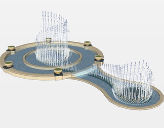 大型喷泉su免费模型下载(1)