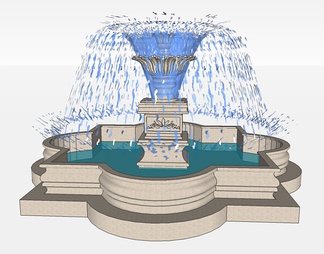 喷泉su免费模型下载(1)