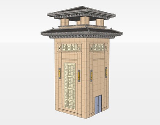 塔楼su免费模型下载(1)