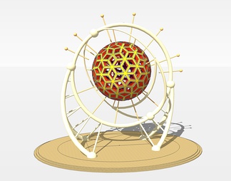圆形雕塑su免费模型下载(1)