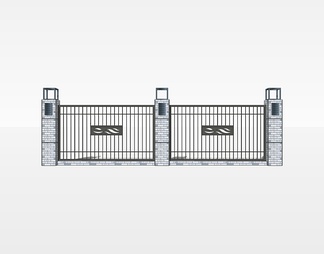 围墙su免费模型下载(1)