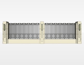 围墙su免费模型下载(1)