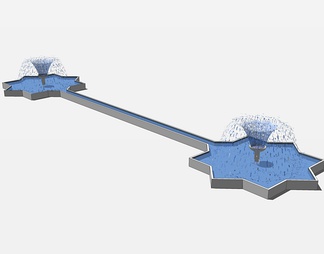 景观喷泉su免费模型下载(1)