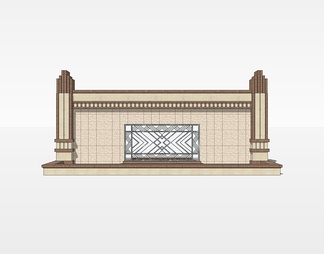景墙su免费模型下载(1)