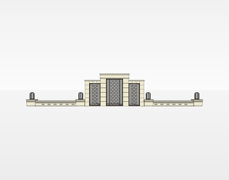 景墙su免费模型下载(1)