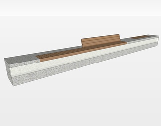 户外创意长凳su免费模型下载(1)