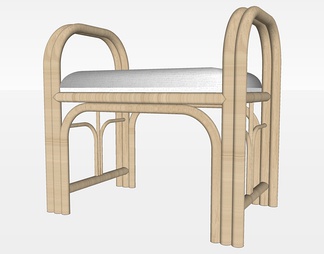围树石凳su免费模型下载(1)