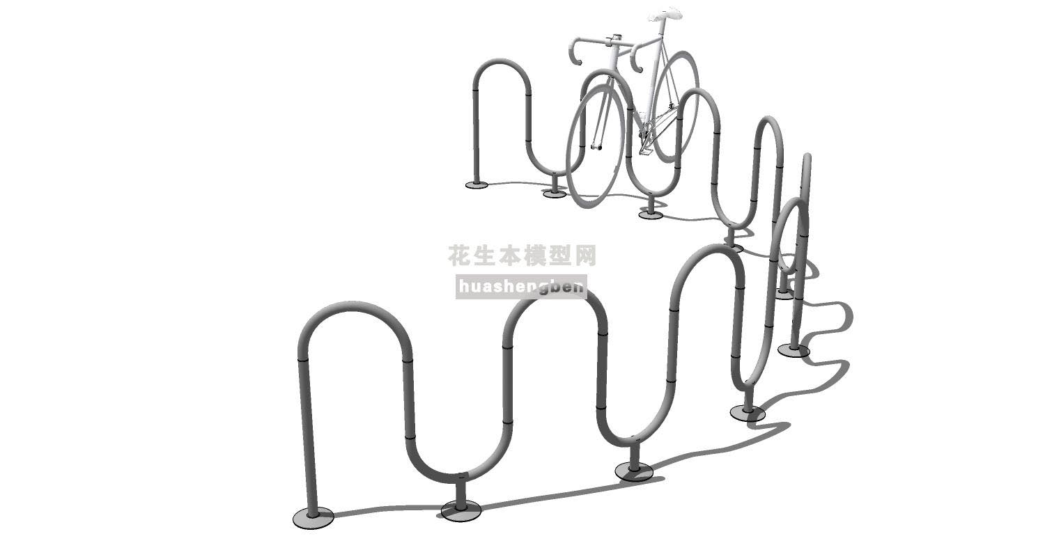 自行车山地车车架su草图模型下载(1)