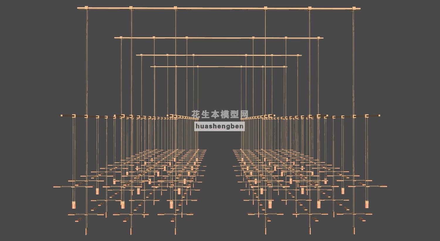 现代吊灯su草图模型下载(1)