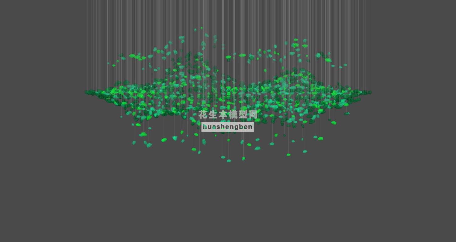 轻奢水晶吊灯大型水晶灯装饰吊灯su草图模型下载(1)