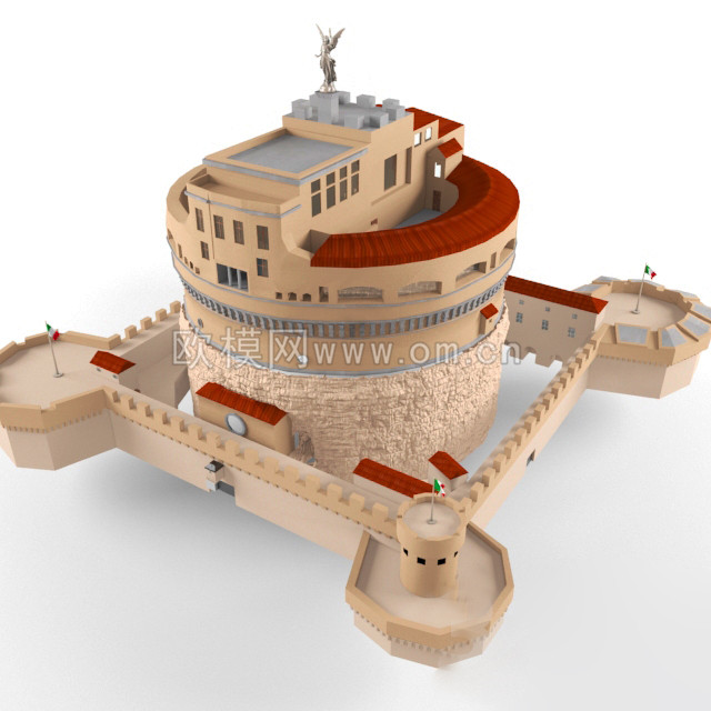 别墅外观3D模型 (4)(1)