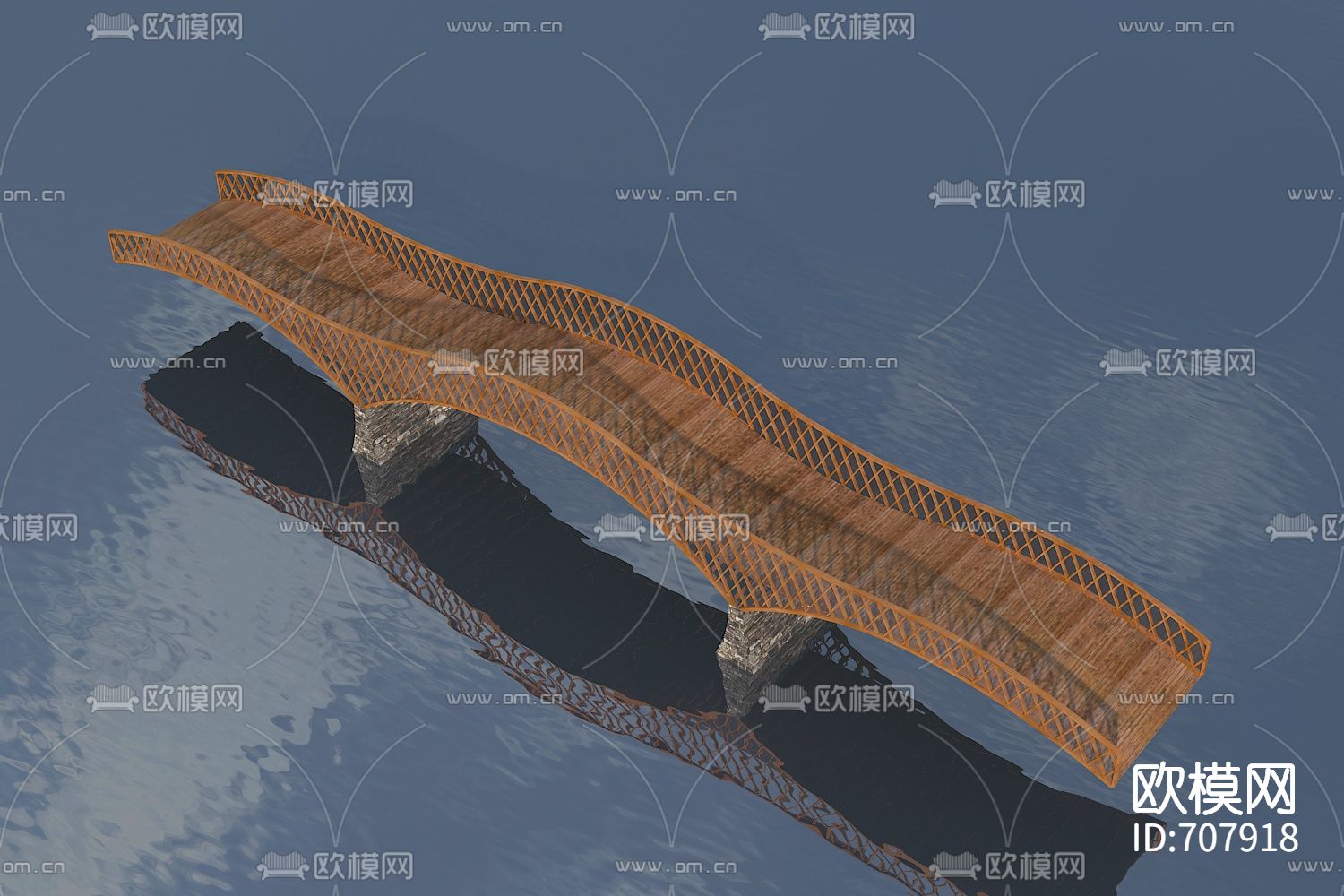 新中式古建建筑外观免费3d模型(1)