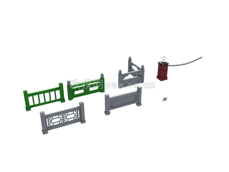 现代鸟瞰城市规划免费3d模型(1)