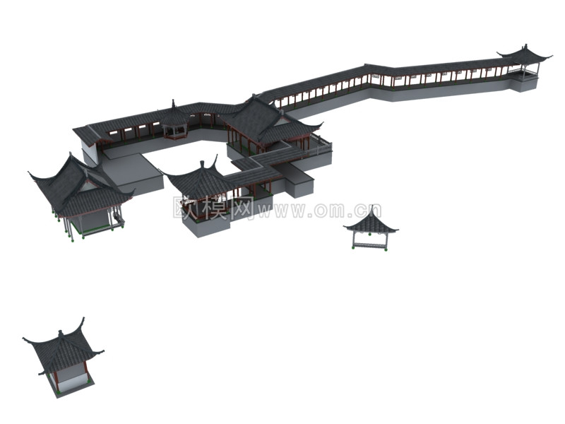 欧式别墅3D模型(1)