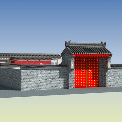 中式古建筑外观免费3d模型